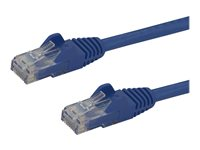 StarTech.com 1.5m CAT6 Ethernet Cable, 10 Gigabit Snagless RJ45 650MHz 100W PoE Patch Cord, CAT 6 10GbE UTP Network Cable w/Strain Relief, Blue, Wiring is UL Certified/TIA - Category 6 - 24AWG (N6PATC150CMBL) - Patch-kabel - RJ-45 (hane) till RJ-45 (hane) - 1.5 m - UTP - CAT 6 - hakfri - blå N6PATC150CMBL