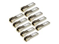 StarTech.com 10 Pack of HPE J8177C Compatible SFP Module, 1000BASE-T, SFP to RJ45 Cat6/Cat5e, 1GE Gigabit Ethernet SFP, RJ-45 (Copper) 100m, HPE 1810, 1820, 2530, Mini GBIC Transceiver - Lifetime Warranty (J8177C10PKST) - SFP-sändar/mottagarmodul (mini-GBIC) (likvärdigt med: HP J8177C) - 1GbE - 1000Base-T - RJ-45 / SFP (mini-GBIC) - upp till 100 m (paket om 10) - för HPE 1810, 1910, 20p 10/100/1000, 2610, 3500, 6200; HPE Aruba 2530, 5406; HPE ProCurve 5304 J8177C10PKST