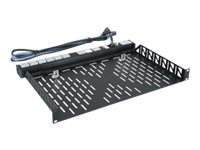 Middle Atlantic - Hylla för rack - svart pulverlack - 1U (paket om 4) U1V-4