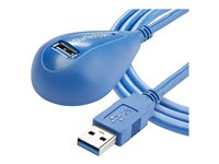 StarTech.com 5 ft Desktop SuperSpeed USB 3.0 Extension Cable - A to A M/F - USB extension cable - USB Type A (M) to USB Type A (F) - 5 ft - black - USB3SEXT5DSK - USB-förlängningskabel - USB typ A (hane) till USB typ A (hona) - 1.5 m - svart - för P/N: 2SD4FCRU3, CFASTRWU3, FCREADMICRO3, MSDREADU3CA, USB3SAA3MBK USB3SEXT5DSK
