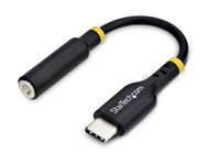 StarTech.com USB-C Audio Adapter to 3.5mm TRRS Jack, Headphone Aux Dongle - USB-C till uttagsadapter för hörlurar - 24 pin USB-C hane till 4-poligt minijack hona - 12.7 cm - svart USBCAUDIO2