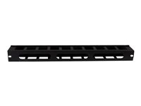 StarTech.com 1U horisontell kanalpanel för kabelhantering med fingrar och lock för hylla - Rackpanel för kabelhantering - 1U - 19" - för P/N: RACK-18U-20-WALL-OA, RACK-21U-20-WALL-OA, RACK-24U-20-WALL-OA, RK12OD2, RK3236BKF CMDUCT1UX