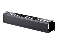 StarTech.com Server Rack Cable Management - 2U Horizontal - Cable Duct Raceway Panel with Cover (CMDUCT2U2) - Rackpanel för kabelhantering - svart - 2U - 19" CMDUCT2U2