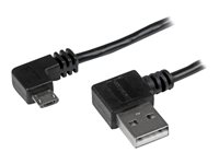 StarTech.com Micro-USB-kabel med rätvinkliga anslutningar - M/M - 1 m - USB-kabel - mikro-USB typ B (hane) till USB (hane) - USB 2.0 - 1 m - högervinklad kontakt - svart - för P/N: USB2PCARBK, USB2PCARBKS, USBEXTAA10BK, USBEXTAA6BK, USBLT2PCARW, USBUB2PCARB USB2AUB2RA1M
