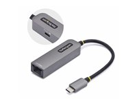 StarTech.com 2.5GbE USB-C to Ethernet Adapter - Nätverksadapter - USB-C 3.2 Gen 1 / Thunderbolt 3 - 10M/100M/1G/2.5 Gigabit Ethernet + USB-C 3.2 Gen 1 - rymdgrå 2GPD3-USB-C-ETHERNET