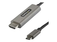 StarTech.com USB-C till HDMI-kabel 4K 60 Hz på 2 m med HDR10 - Ultra HD USB Type-C till 4K HDMI 2.0b-videokabeladapter - USB-C till HDMI HDR-skärm/skärmsadapter - DP 1.4 Alt Mode HBR3 - Adapterkabel - 24 pin USB-C hane till HDMI hane - 2 m - svart - stöd för 4K, aktiv CDP2HDMM2MH