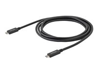 StarTech.com USB C to UCB C Cable - 0.5m - Short - M/M - USB 3.1 (10Gbps) - USB C Charging Cable - USB Type C Cable - USB-C to USB-C Cable (USB31CC50CM) - USB-kabel - 24 pin USB-C (hane) rak till 24 pin USB-C (hane) rak - USB 3.1 Gen 2 / Thunderbolt 3 / DisplayPort 1.2 - 50 cm - stöd för 4K - svart - för P/N: HB31C2A2CB, HB31C3A1CS, HB31C4AS, M2E1BRU31C, PEXUSB311AC3, SV211HDUC, SV221HUC4K USB31CC50CM