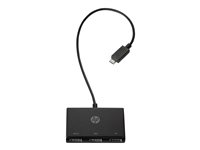 HP USB-C to USB-A - Hubb - 3 x SuperSpeed USB 3.0 - skrivbordsmodell - för Elite c640 G3 Chromebook Enterprise; Pavilion Aero Laptop 13-be2075ng Z6A00AA