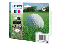 Epson 34XL - 4-pack - XL - svart, gul, cyan, magenta - original - blister - bläckpatron - för WorkForce Pro WF-3720, WF-3720DWF, WF-3725DWF C13T34764010