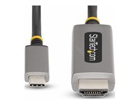 StarTech.com 10ft (3m) USB-C to HDMI Adapter Cable, 8K 60Hz, 4K 144Hz, HDR10, USB Type-C to HDMI 2.1 Video Converter Cable, USB-C DP Alt Mode/USB4/Thunderbolt 3/4 Compatible - USB-C Laptop to HDMI Monitor (136B-USBC-HDMI213M) - Adapterkabel - 24 pin USB-C hane till HDMI hane - 3 m - rymdgrå - 8K60Hz stöd, 4K144Hz stöd, aktiv 136B-USBC-HDMI213M
