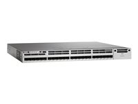 Cisco Catalyst 3850-24XS-S - Switch - L3 - Administrerad - 24 x 1 Gigabit / 10 Gigabit SFP+ - skrivbordsmodell, rackmonterbar - rekonditionerad WS-C3850-24XS-S-RF