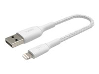 Belkin BoostCharge - Lightning-kabel - Lightning hane till USB hane - 15 cm - vit CAA002BT0MWH