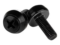 Startech M5 x 12mm - Screws - 50 Pack, Black - M5 Mounting Screws for Server Rack & Cabinet (CABSCREWSB) - Skruvsats - svart (paket om 50) - för P/N: RACK-18U-20-WALL-OA, RACK-21U-20-WALL-OA, RACK-24U-20-WALL-OA, RK12OD2, RK3236BKF CABSCREWSB