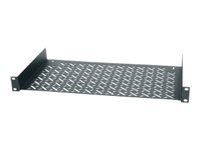 Middle Atlantic 1RU Rack Mounted Shelf - Small Device Mounting Shelf - 10in Depth - Hylla för rack - svart pulverlack - 1U - 19" UTR1