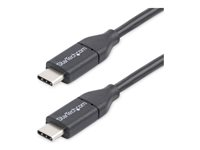 StarTech.com USB C to USB C Cable - 3m / 10 ft - USB Cable Male to Male - USB-C Cable - USB-C Charge Cable - USB Type C Cable - USB 2.0 (USB2CC3M) - USB-kabel - USB-C (hane) till USB-C (hane) - Thunderbolt 3 / USB 2.0 - 3 m - svart - för P/N: DKT30CHD USB2CC3M