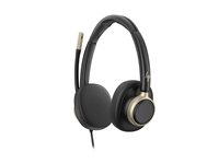 HP Poly Mission 825 - Mission 800 Series - headset - på örat - kabelansluten - aktiv brusradering - USB-A, USB-C - svart - Certifierad för Microsoft-teams, Works With Chromebook Certified, Zoomcertifierad, Google Meet-certifierad C01FCA6#AC3