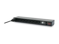 APC Switched Rack PDU - Kraftdistributionsenhet (kan monteras i rack) - AC 208-230 V - Ethernet, RS-232 - ingång: IEC 60320 C20 - utgångskontakter: 8 (power IEC 60320 C13) - 1U - 2.4 m sladd - för P/N: SMTL2K2RM2UCLNC, SRTL2K2RM1UWC, SRTL3KRM1UIC, SRVSL1KRARK, SRYL20K20RMXLT AP7921B