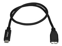StarTech.com USB 3.1 USB-C till Micro-B-kabel - 1 m - USB-kabel - 24 pin USB-C (hane) till Micro-USB typ B (hane) - USB 3.1 - 1 m - svart - för P/N: HB31C2A2CB, PEXUSB311AC3, PEXUSB312A1C1H, PEXUSB312A2C2V, PEXUSB312C3, PEXUSB321C USB31CUB1M