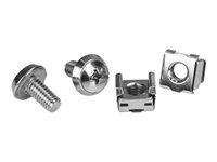 StarTech.com Rack Screws - 20 Pack - Installation Tool - 12 mm M6 Screws - M6 Nuts - Cabinet Mounting Screws and Cage Nuts (CABSCRWM620) - Skruvar och muttrar för rack - silver (paket om 20) CABSCRWM620