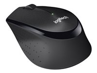 Logitech M330 SILENT PLUS - Mus - 3 knappar - trådlös - 2.4 GHz - trådlös USB-mottagare - svart 910-004909