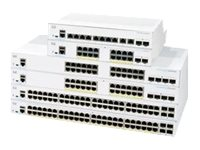 Cisco Business 250 Series CBS250-16T-2G - Switch - L3 - smart - 16 x 10/100/1000 + 2 x Gigabit SFP - rackmonterbar - återanvänd CBS250-16T-2GEU-RF