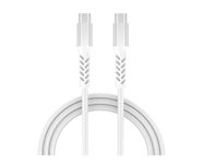 GRATEQ PRO - USB-kabel - 24 pin USB-C (hane) till 24 pin USB-C (hane) - 5 A - 1.5 m - USB-strömförsörjning (100W), flätad kabel - vit 86011GC