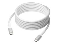 dbramante1928 IT - USB-kabel - 24 pin USB-C (hane) till 24 pin USB-C (hane) - 3 m - USB-strömförsörjning (100W), flätad kabel - vit CB30CCWH7238