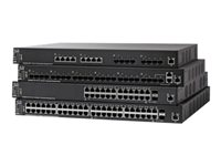 Cisco 550X Series SF550X-24MP - Switch - L3 - Administrerad - 24 x 10/100 (PoE+) + 2 x kombo 10 Gigabit SFP+ + 2 x SFP+ - rackmonterbar - PoE+ (382 W) - rekonditionerad SF550X-24MPK9EU-RF