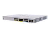 Cisco Business 350 Series CBS350-24NGP-4X - Switch - L3 - Administrerad - 16 x 10/100/1000 (PoE+) + 8 x 100/1000/2.5G/5G (PoE++) + 2 x combo 10 Gigabit SFP+/RJ-45 + 2 x 10 Gigabit SFP+ - rackmonterbar - PoE+ (375 W) - återanvänd CBS35024NGP4XUK-RF