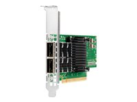 HPE InfiniBand HDR100 MCX653106A-ECAT - Nätverksadapter - PCIe 4.0 x16 låg profil - 100Gb Ethernet / 100Gb Infiniband QSFP28 x 2 - för ProLiant XL220n Gen10, XL225n Gen10, XL290n Gen10, XL645d Gen10 P23666-H21