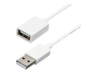 StarTech.com 3m White USB 2.0 Extension Cable Cord - A to A - USB Male to Female Cable - 1x USB A (M), 1x USB A (F) - White, 3 meter (USBEXTPAA3MW) - USB-förlängningskabel - USB (hona) till USB (hane) - USB 2.0 - 3 m - formpressad - vit - för P/N: MSDREADU2OTG, USBEXTPAA1MW, USBEXTPAA2MW, USBPAUB1MW, USBPAUB2MW, USBPAUB50CMW USBEXTPAA3MW