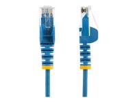 StarTech.com 1 m CAT6-kabel - Tunn - Ej hakfria RJ45-kontakter - Blå - Patch-kabel - RJ-45 (hane) till RJ-45 (hane) - 1 m - CAT 6 - hakfri - blå N6PAT100CMBLS