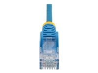 StarTech.com 0,5 m CAT6-kabel - Tunn - Ej hakfria RJ45-kontakter - Blå - Patch-kabel - RJ-45 (hane) till RJ-45 (hane) - 50 cm - CAT 6 - hakfri - blå N6PAT50CMBLS
