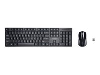 Kensington Pro Fit Low-Profile Desktop Set - Sats med tangentbord och mus - trådlös - 2.4 GHz - amerikansk K75230US