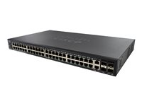 Cisco 550X Series SG550X-48P - Switch - L3 - Administrerad - 48 x 10/100/1000 (PoE+) + 2 x 10 Gigabit SFP+ + 2 x kombo 10 Gigabit SFP+ - rackmonterbar - PoE+ (382 W) - rekonditionerad SG550X-48P-K9EU-RF
