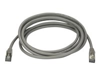 StarTech.com Cat6a Ethernet-kabel - skärmad (STP) - 3 m, grå - Patch-kabel - RJ-45 (hane) till RJ-45 (hane) - 3 m - STP - CAT 6a - hakfri - grå 6ASPAT3MGR