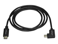 StarTech.com Right Angle USB-C Cable - 1m / 3 ft - Reversible - M/M - USB Type C Cable - USB-C Charge Cable - USB C to USB C Cable (USB2CC1MR) - USB-kabel - 24 pin USB-C (hane) rak till 24 pin USB-C (hane) högervinklad - USB 2.0 - 1 m - svart - för P/N: DKT30CHD USB2CC1MR