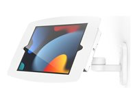 Compulocks iPad 10.2" Space Enclosure Swing Wall Mount - Hölje - Antistöld - för surfplatta - låsbar - höggradig aluminium - vit - skärmstorlek: 10.2" - väggmonterbar, monterbar på ytor, bänkskiva - för Apple 10.2-inch iPad (7:e generation, 8:e generation, 9:e generation) 827W102IPDSW