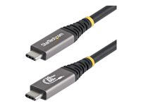 StarTech.com - USB-kabel - USB-C (hane) till USB-C (hane) - USB 3.2 / USB4 / Thunderbolt 3 / Thunderbolt 4 / DisplayPort - 3 m - passiv, 4K120Hz stöd, robust, flexibel - svart CC3M20GUSB4CX