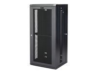 StarTech.com 26U 19" Wall Mount Network Cabinet, 16" Deep Hinged Locking IT Network Switch Depth Enclosure, Assembled Vented Computer Equipment Data Rack with Shelf & Flexible Side Panels - 26U Vented Cabinet (RK2620WALHM) - Rackmonteringsskåp - väggmontering - svart - 26U RK2620WALHM