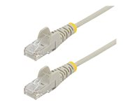 StarTech.com 1,5 m CAT6-kabel - Tunn - Ej hakfria RJ45-kontakter - Grå - Patch-kabel - RJ-45 (hane) till RJ-45 (hane) - 1.5 m - CAT 6 - hakfri - grå N6PAT150CMGRS