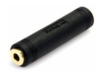 StarTech.com 3.5mm Female to Female Coupler - 3.5mm Audio Coupler - Gold Plated Connectors - Female/Female - Aux Cord Adapter (GCAUD3535FF) - Ljudkopplare - mini-phone stereo 3.5 mm hona till mini-phone stereo 3.5 mm hona - svart - för P/N: MU15MMS, MU6MMS, SV231QDVIUA, SV231TDVIUA, SV431DL2DU3A, SV431TDVIUA GCAUD3535FF
