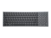 Dell KB740 - Tangentbord - compact, multi device - trådlös - 2.4 GHz, Bluetooth 5.0 - QWERTY - hela norden - Titan gray - med 3 års avancerad utbytesservice nästa arbetsdag KB740-GY-R-NOR