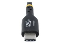 StarTech.com 3m USB C Charging Cable, USB-IF Certified USB-C Cable, 240W - USB-kabel - 24 pin USB-C (hane) till 24 pin USB-C (hane) - USB 2.0 - 48 V - 5 A - 3 m - utökat effektområde (EPR), Stöd för Power Delivery 3,1, halogenfri, passiv - svart USB2EPR3M