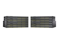 Cisco Catalyst 2960X-24PS-L - Switch - Administrerad - 24 x 10/100/1000 (PoE+) + 4 x Gigabit SFP - skrivbordsmodell, rackmonterbar - PoE+ (370 W) - rekonditionerad WS-C2960X-24PSL-RF