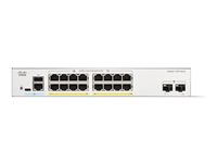 Cisco Catalyst 1200-16P-2G - Switch - L3 - smart - 16 x 10/100/1000 (PoE+) + 2 x Gigabit Ethernet SFP - rackmonterbar - PoE+ (120 W) - återanvänd C1200-16P-2G-RF