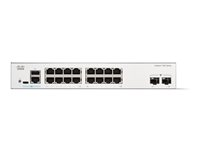 Cisco Catalyst 1200-16T-2G - Switch - L3 - smart - 16 x 10/100/1000 + 2 x Gigabit Ethernet SFP - rackmonterbar - återanvänd C1200-16T-2G-RF