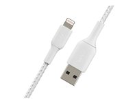 Belkin BoostCharge - Lightning-kabel - Lightning hane till USB hane - 2 m - vit CAA002BT2MWH