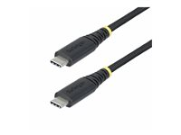 StarTech.com 2m USB-C Charging Cable, 240W, Silicone Jacket w/Braid - USB-kabel - 24 pin USB-C (hane) till 24 pin USB-C (hane) - USB 2.0 - 48 V - 5 A - 2 m - USB-strömförsörjning (240W), utökat effektområde (EPR) - svart S2CEPR2M-USB-CABLE