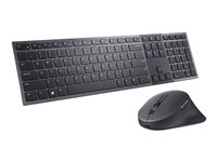 Dell Premier KM900 - Sats med tangentbord och mus - samarbete - bakgrundsbelyst - trådlös - 2.4 GHz, Bluetooth 5.1 - QWERTY - hela norden - grafit - med 3 years NBD Advance Exchange KM900-GR-NOR